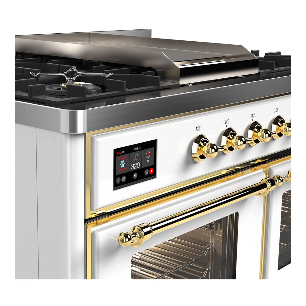 ILVE UMD10F Majestic II 40 inch Dual Fuel Range with 6 Burners, Griddle