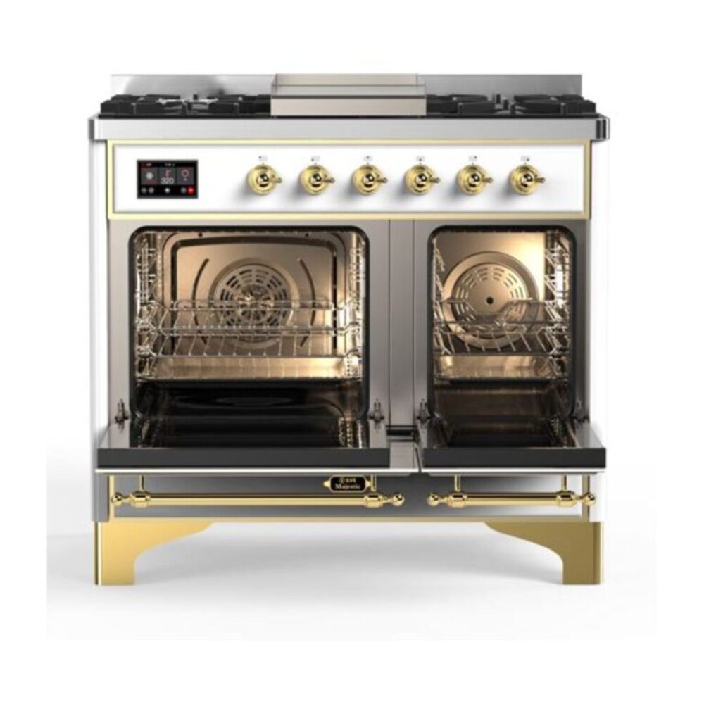 ILVE UMD10F Majestic II 40 inch Dual Fuel Range with 6 Burners, Griddle