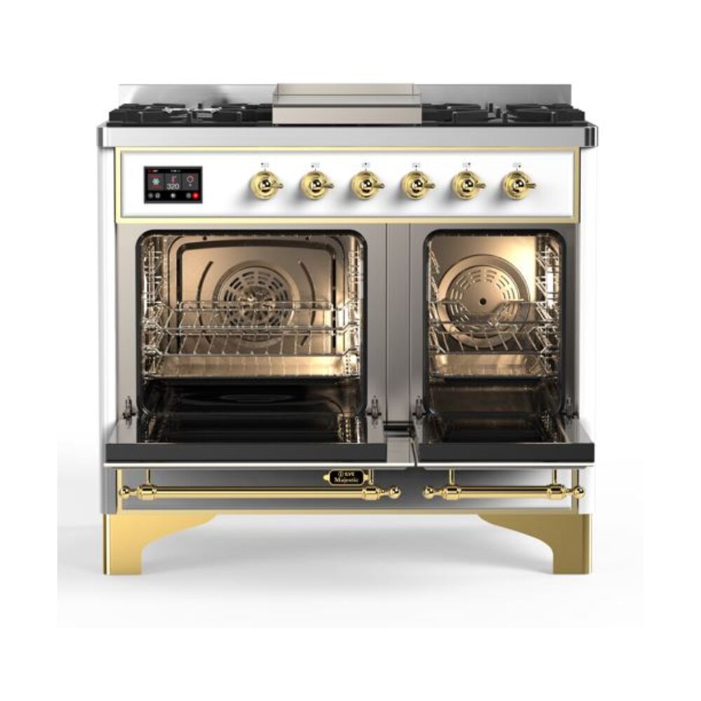 ILVE UMD10F Majestic II 40 inch Dual Fuel Range with 6 Burners, Griddle