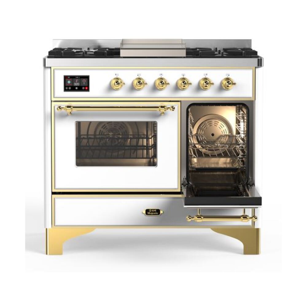ILVE UMD10F Majestic II 40 inch Dual Fuel Range with 6 Burners, Griddle