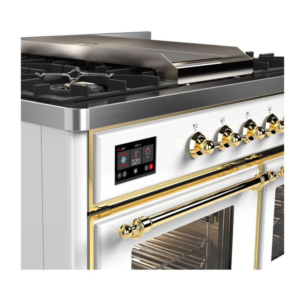 ILVE UMD10F Majestic II 40 inch Dual Fuel Range with 6 Burners, Griddle