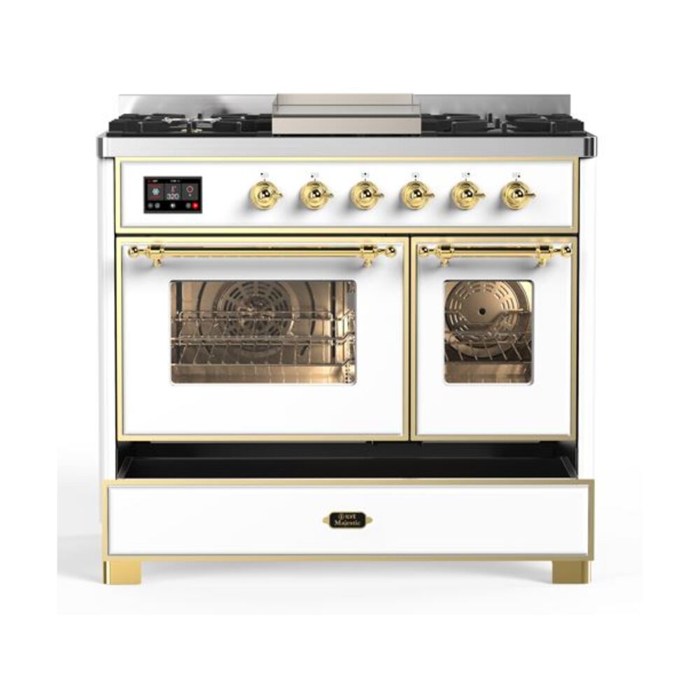 ILVE UMD10F Majestic II 40 inch Dual Fuel Range with 6 Burners, Griddle