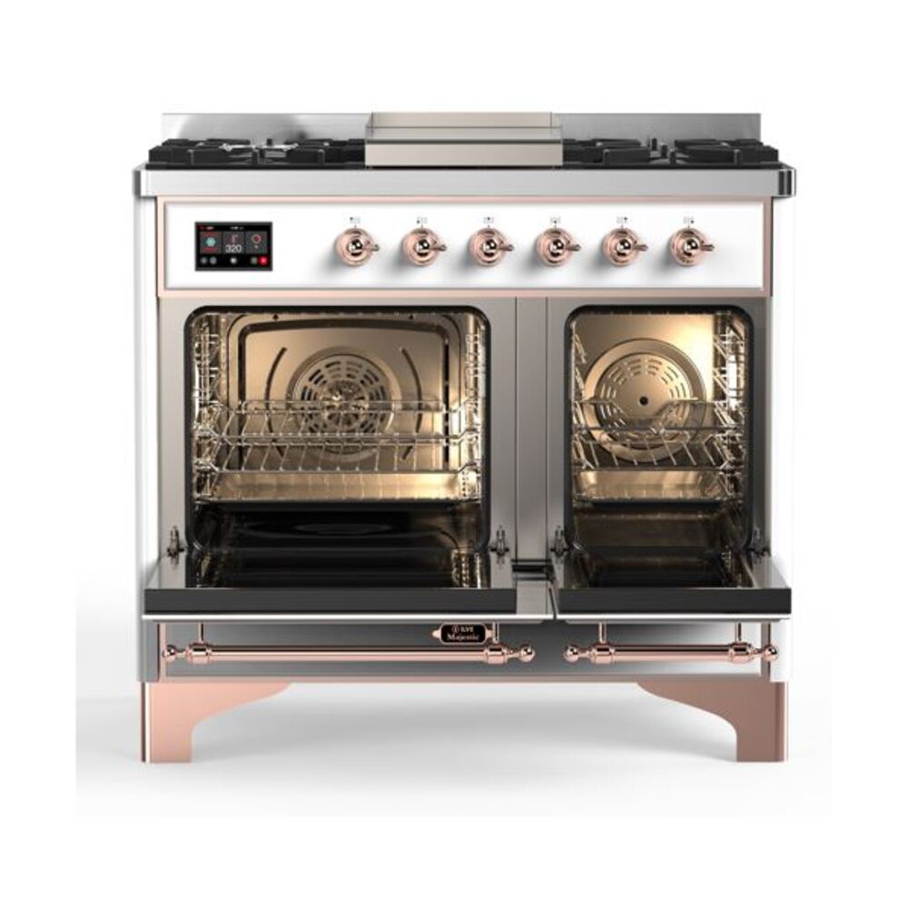 ILVE UMD10F Majestic II 40 inch Dual Fuel Range with 6 Burners, Griddle