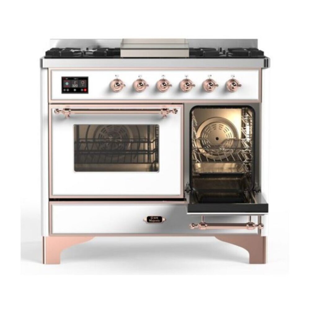 ILVE UMD10F Majestic II 40 inch Dual Fuel Range with 6 Burners, Griddle