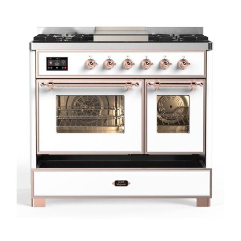 ILVE UMD10F Majestic II 40 inch Dual Fuel Range with 6 Burners, Griddle