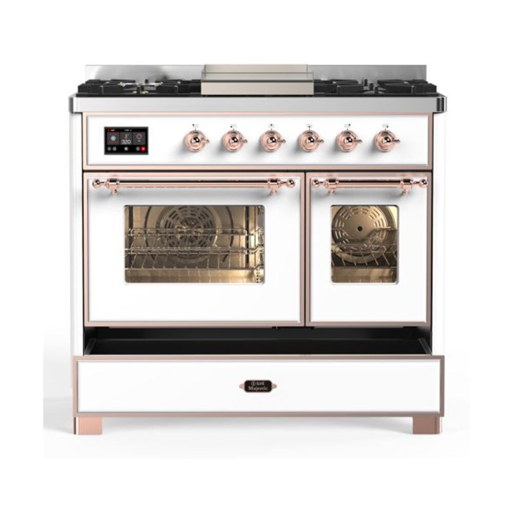 ILVE UMD10F Majestic II 40 inch Dual Fuel Range with 6 Burners, Griddle