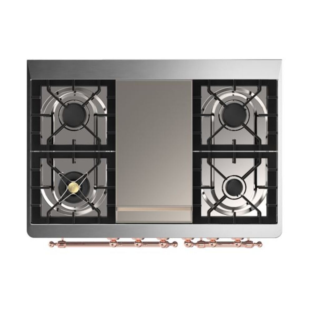 ILVE UMD10F Majestic II 40 inch Dual Fuel Range with 6 Burners, Griddle