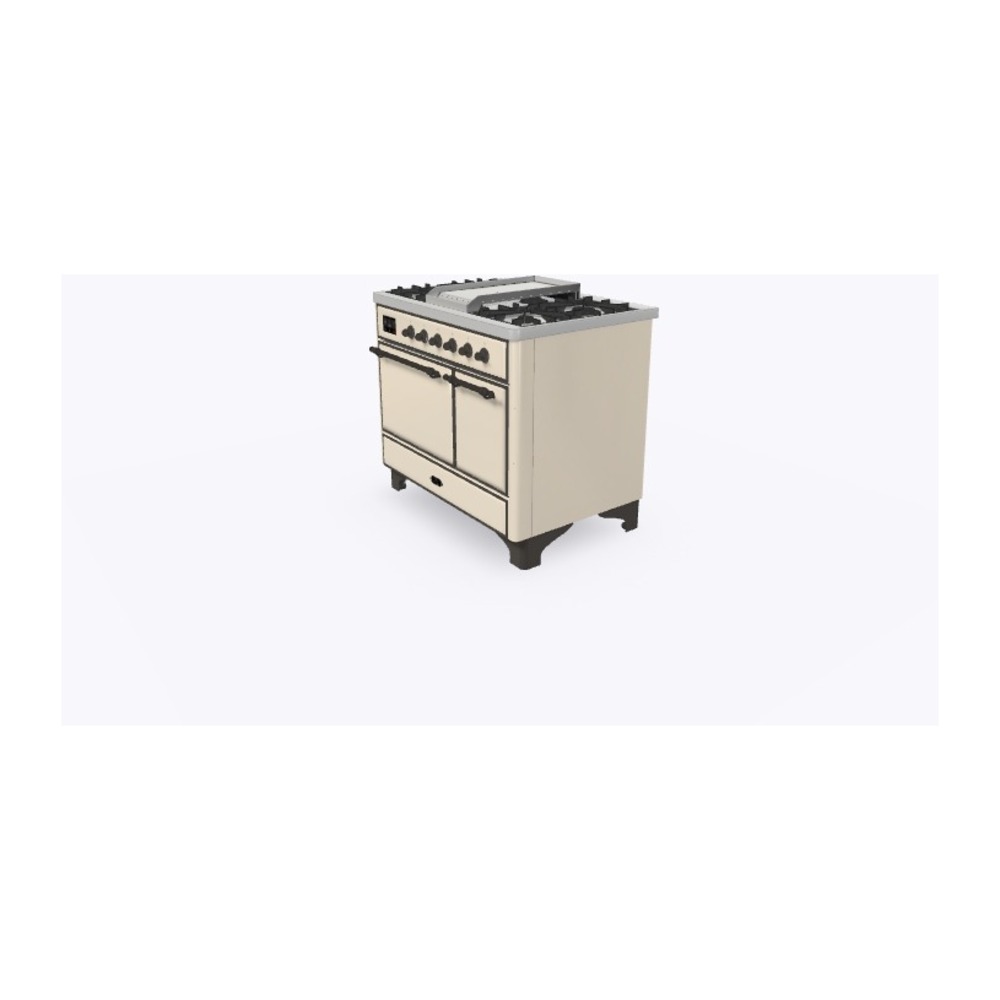 ILVE_UMD10FDQNS3AWB_Majestic_II_40"_Dual_Fuel_Range_Right_Angle