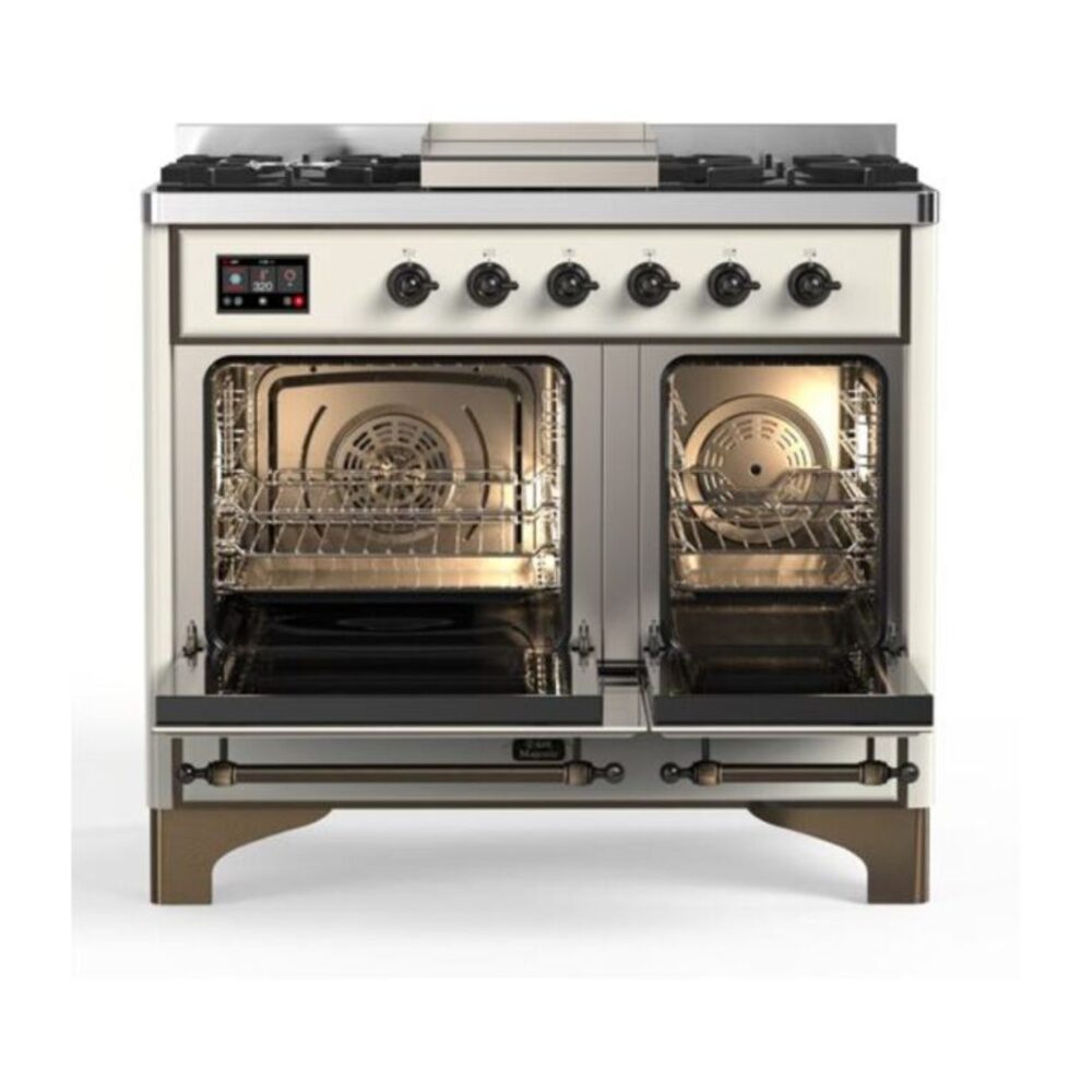 ILVE UMD10F Majestic II 40 inch Dual Fuel Range with 6 Burners, Griddle