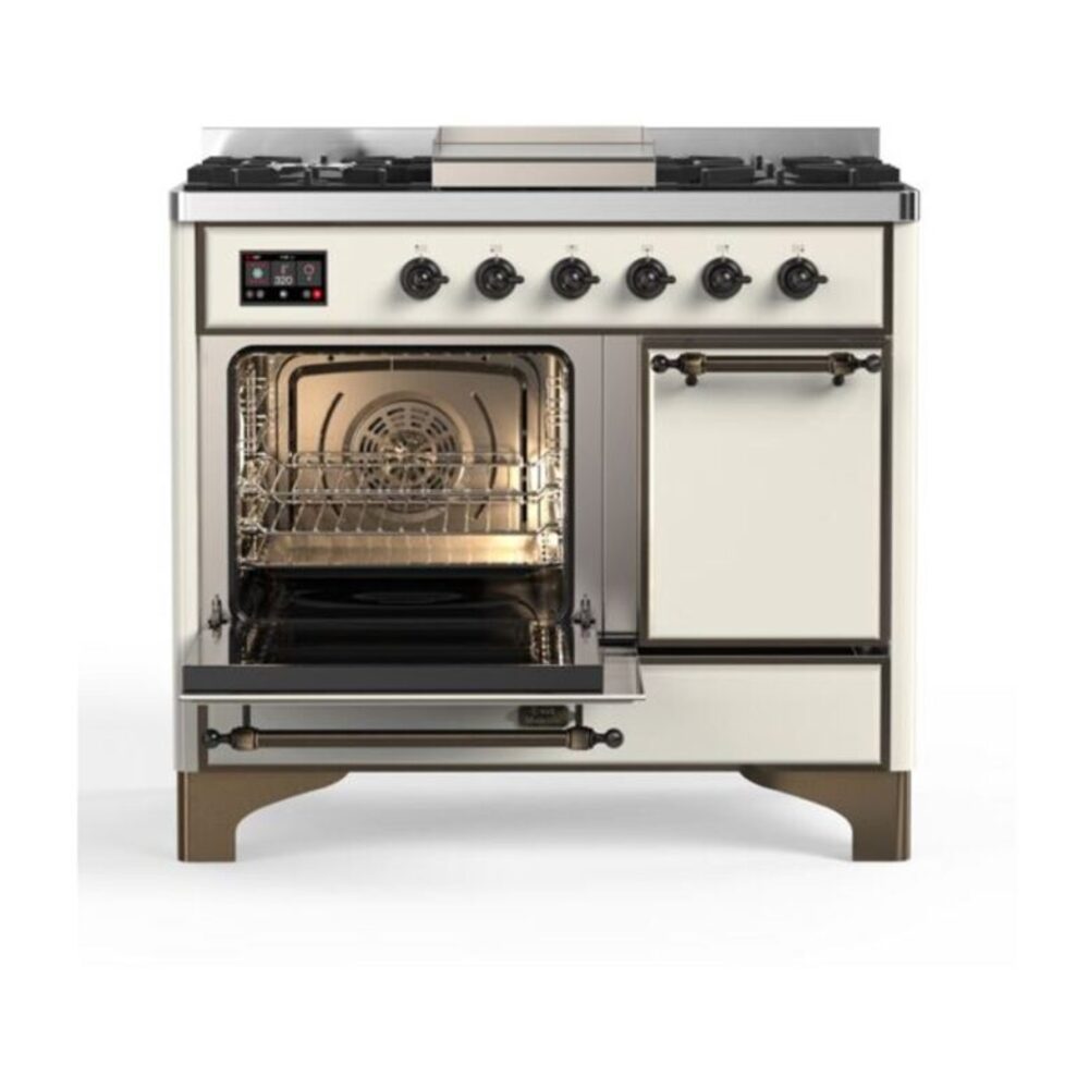 ILVE UMD10F Majestic II 40 inch Dual Fuel Range with 6 Burners, Griddle