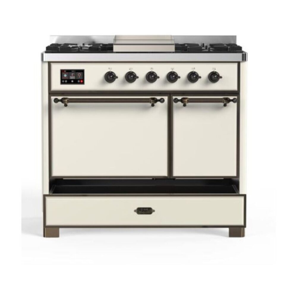 ILVE UMD10F Majestic II 40 inch Dual Fuel Range with 6 Burners, Griddle