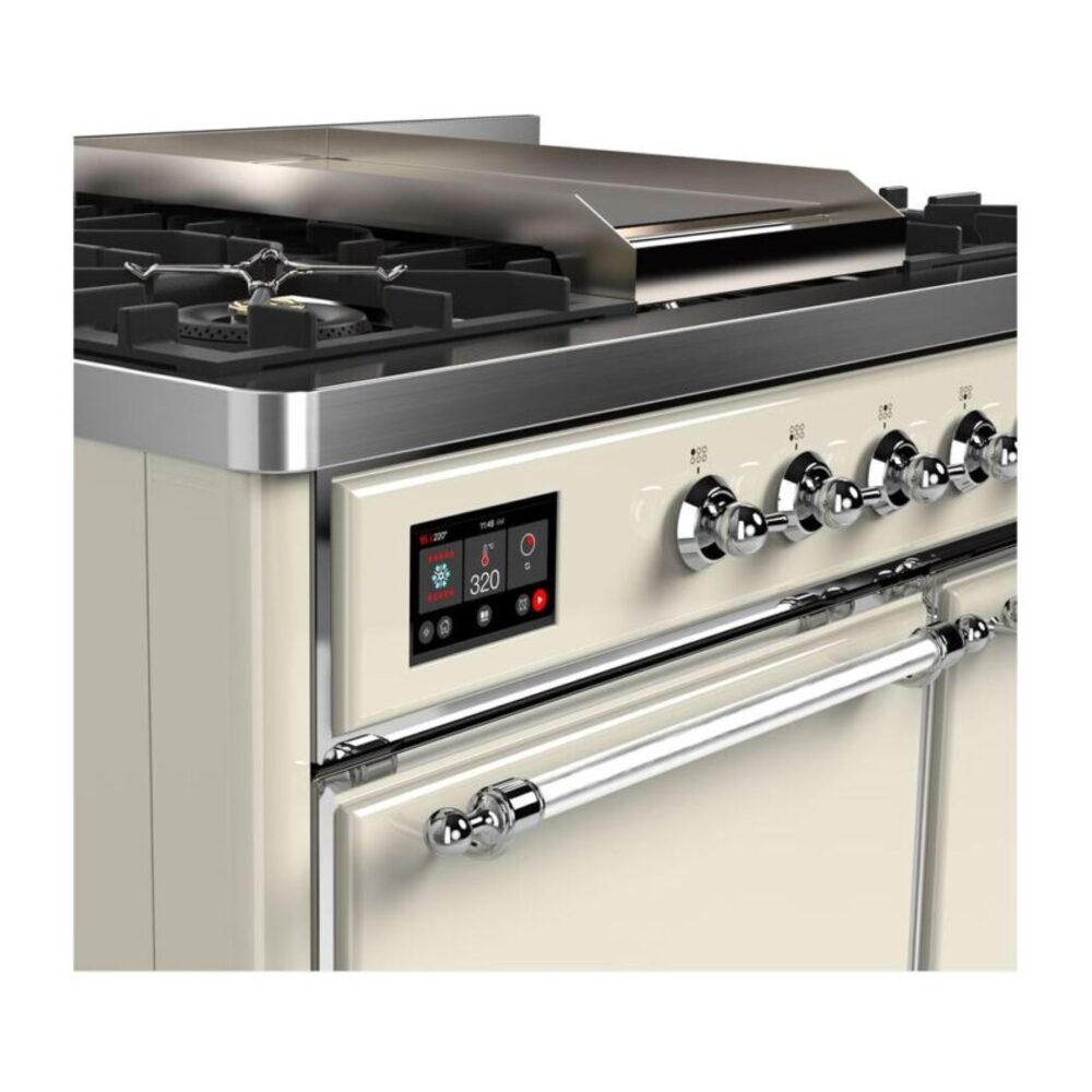 ILVE UMD10F Majestic II 40 inch Dual Fuel Range with 6 Burners, Griddle