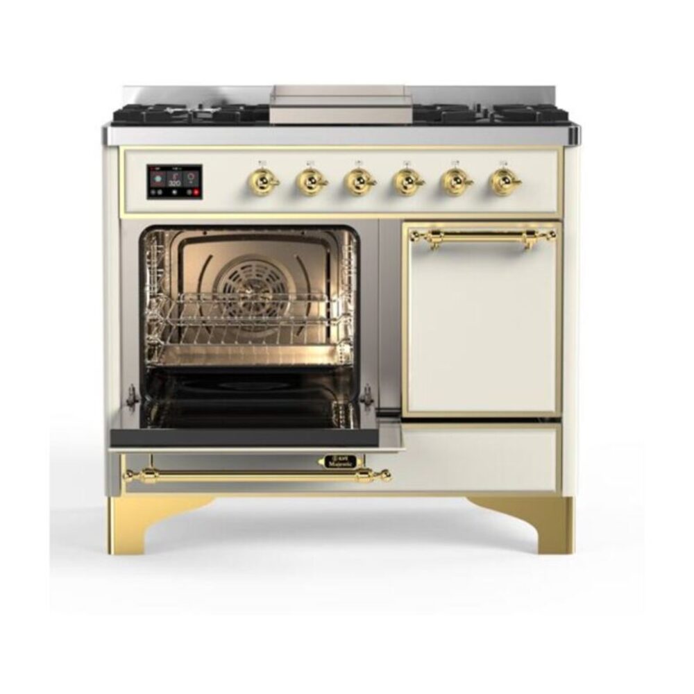 ILVE UMD10F Majestic II 40 inch Dual Fuel Range with 6 Burners, Griddle