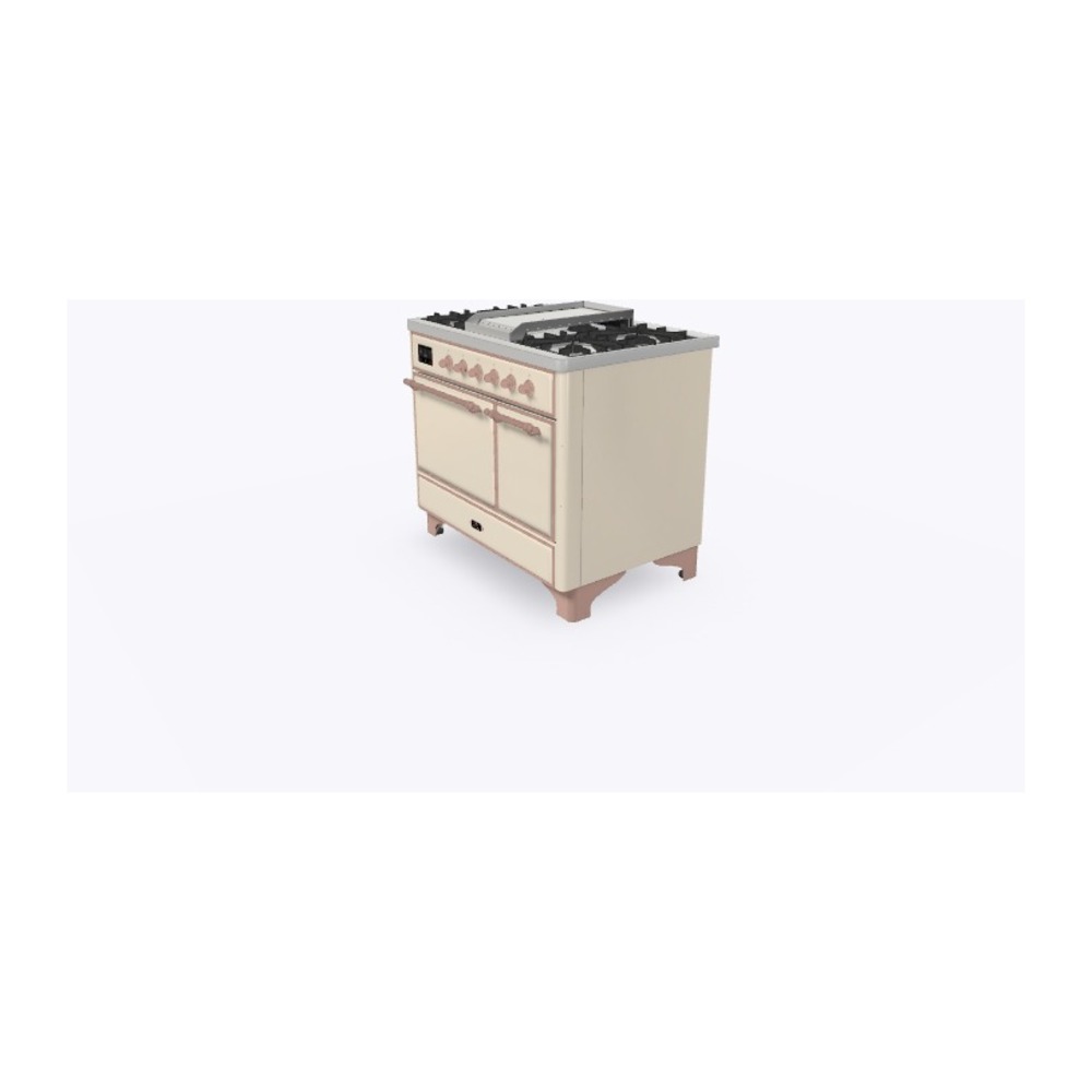 ILVE_UMD10FDQNS3AWPLP_Majestic_II_40"_Dual_Fuel_Range_Right_Angle