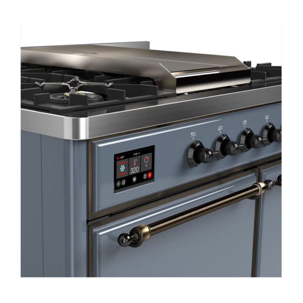 ILVE UMD10F Majestic II 40 inch Dual Fuel Range with 6 Burners, Griddle