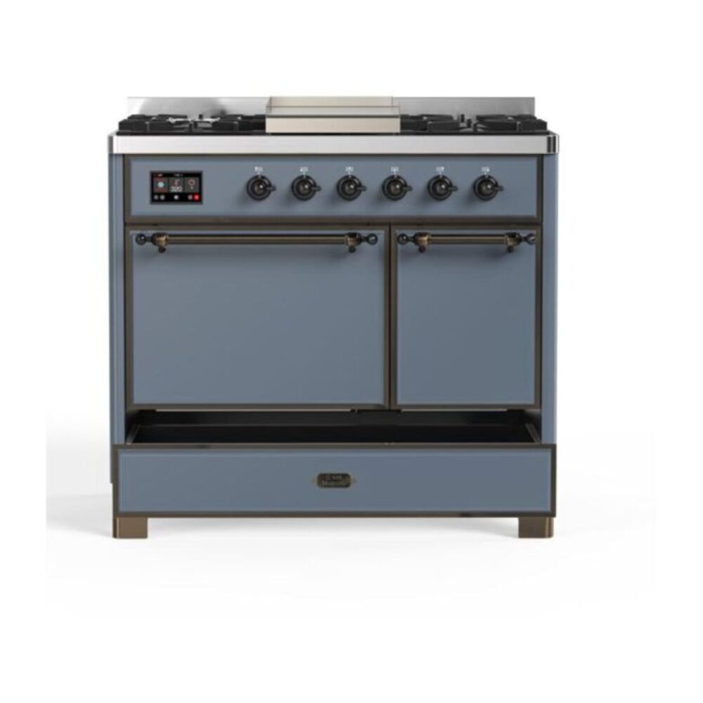 ILVE UMD10F Majestic II 40 inch Dual Fuel Range with 6 Burners, Griddle