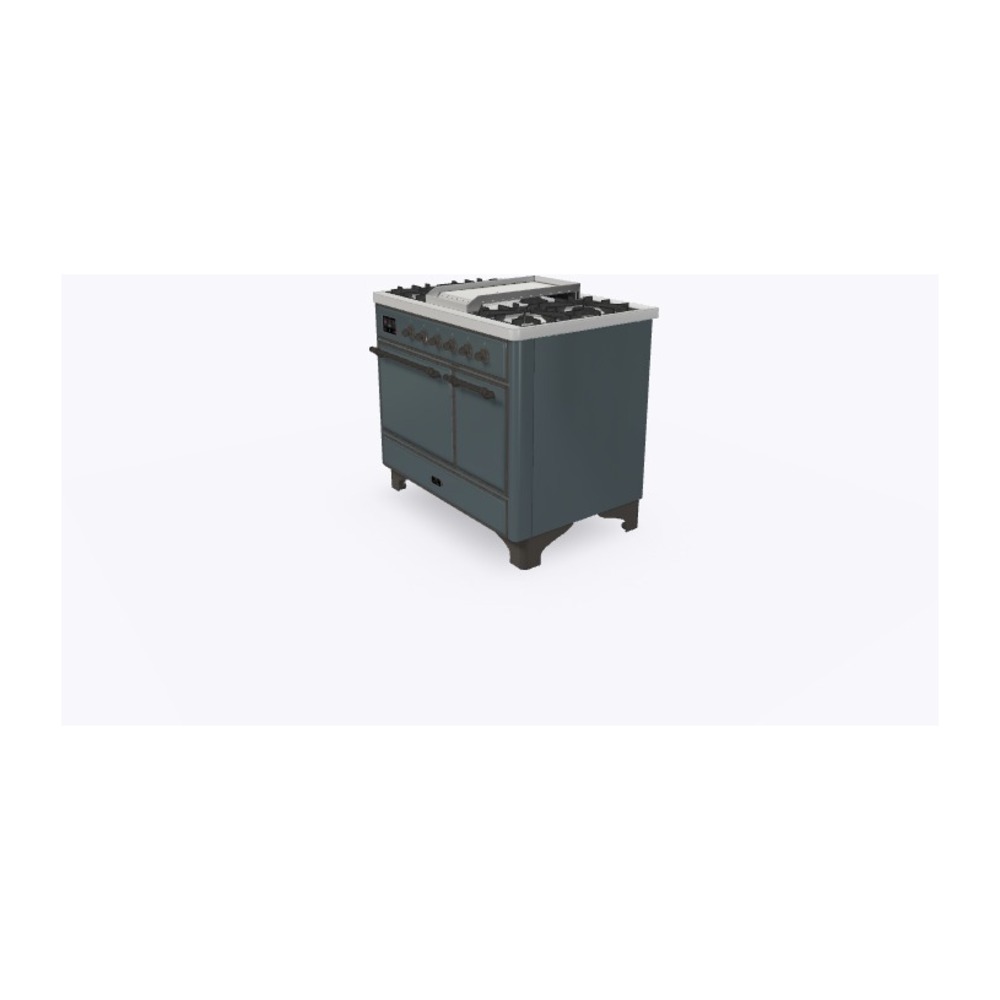 ILVE_UMD10FDQNS3BGB_Majestic_II_40"_Dual_Fuel_Range_Right_Angle