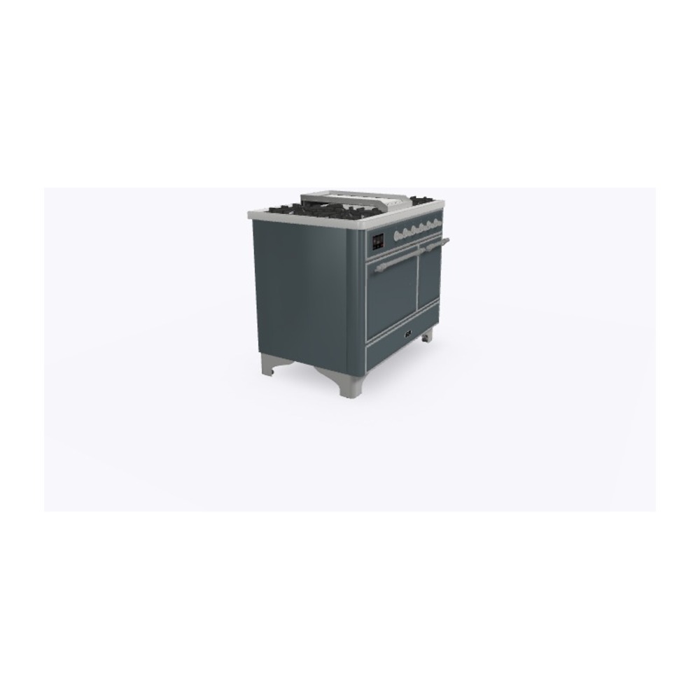 ILVE_UMD10FDQNS3BGCLP_Majestic_II_40"_Dual_Fuel_Range_Left_Angle