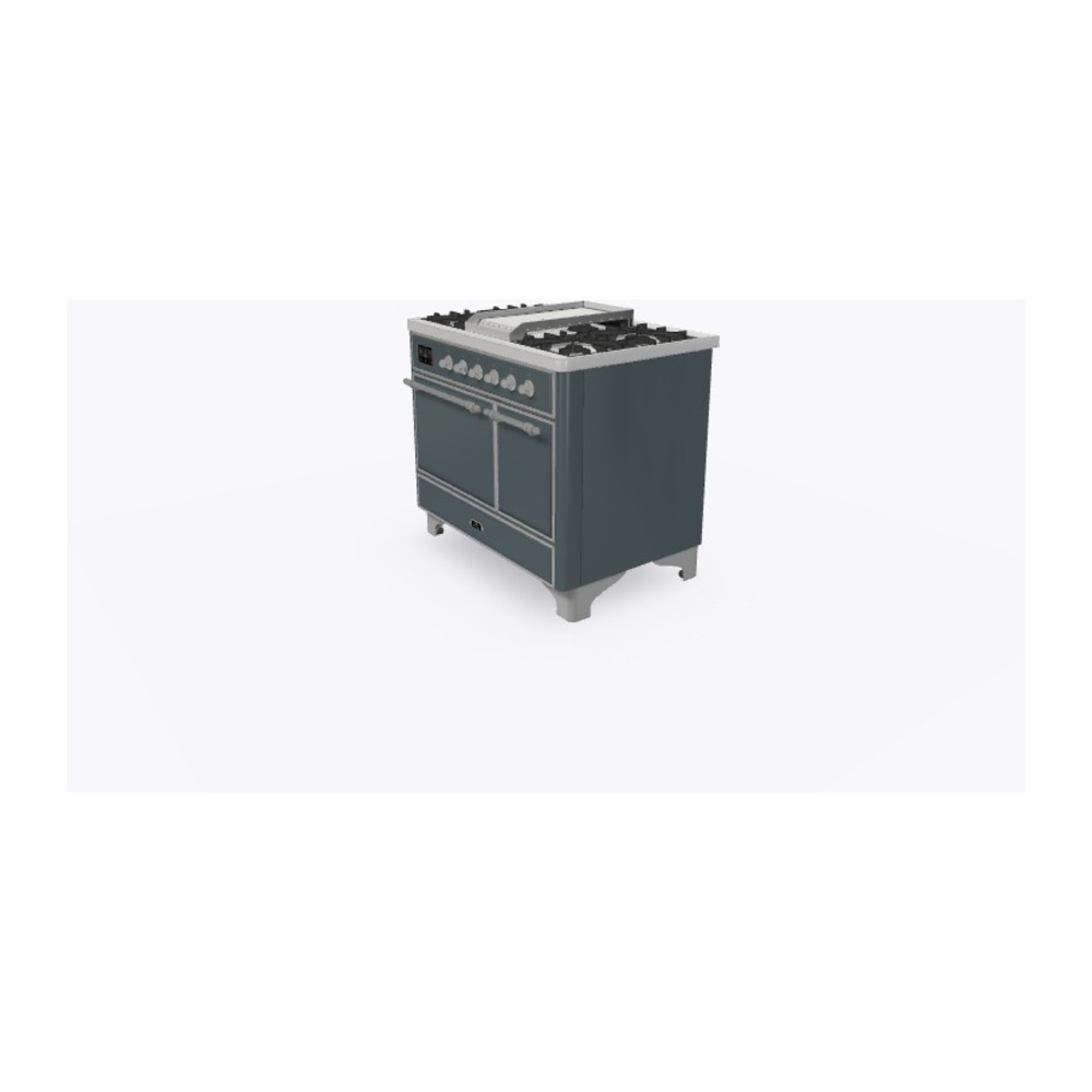 ILVE_UMD10FDQNS3BGC_Majestic_II_40"_Dual_Fuel_Range_Right_Angle