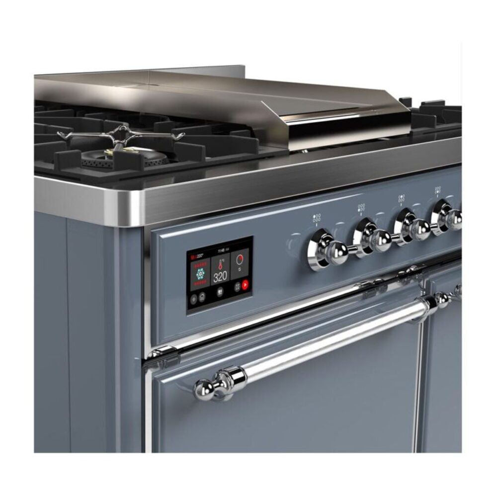 ILVE UMD10F Majestic II 40 inch Dual Fuel Range with 6 Burners, Griddle