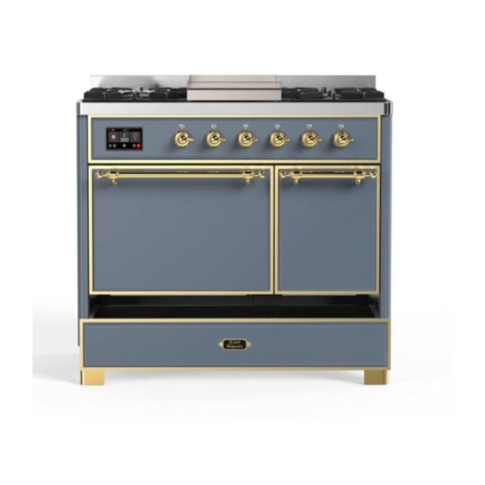 ILVE UMD10F Majestic II 40 inch Dual Fuel Range with 6 Burners, Griddle