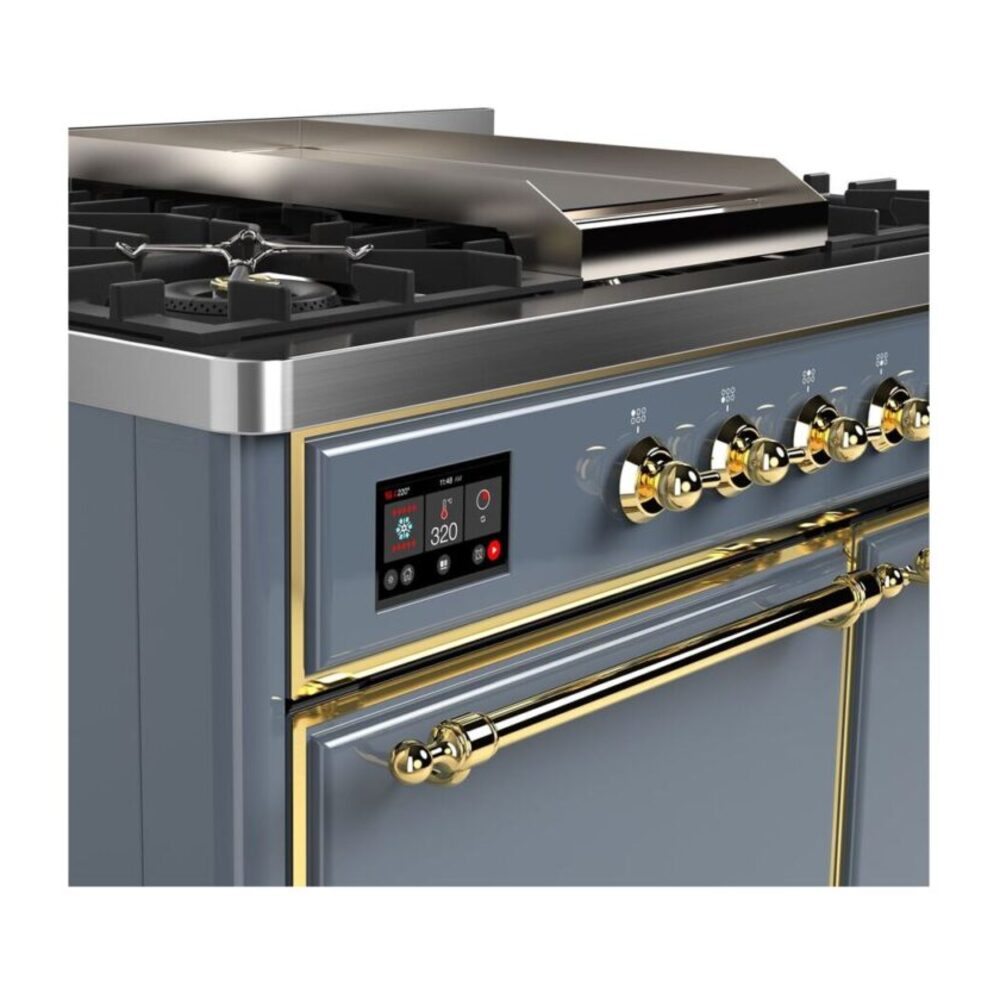 ILVE UMD10F Majestic II 40 inch Dual Fuel Range with 6 Burners, Griddle