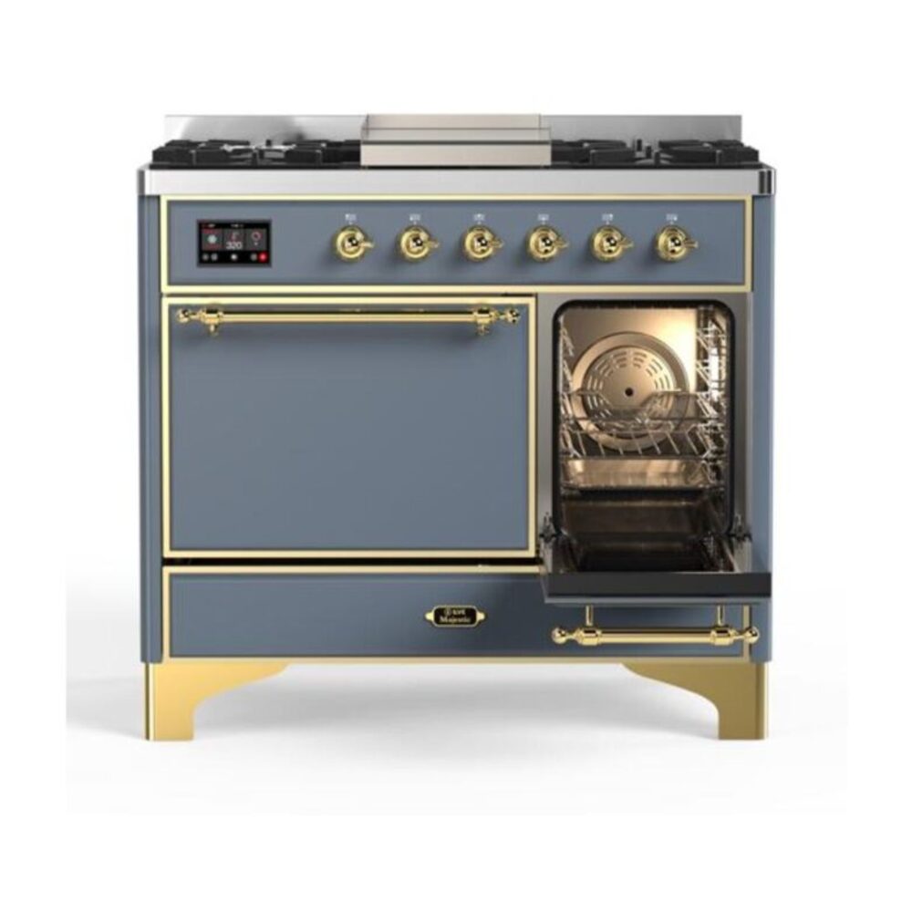 ILVE UMD10F Majestic II 40 inch Dual Fuel Range with 6 Burners, Griddle