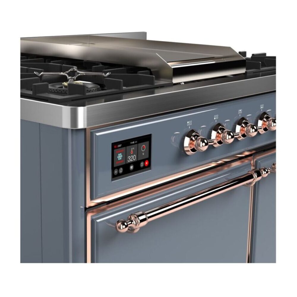 ILVE UMD10F Majestic II 40 inch Dual Fuel Range with 6 Burners, Griddle