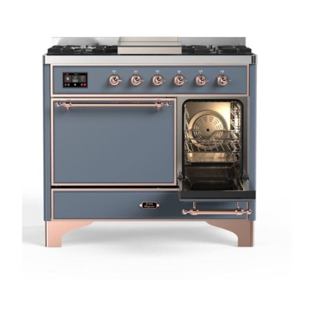 ILVE UMD10F Majestic II 40 inch Dual Fuel Range with 6 Burners, Griddle