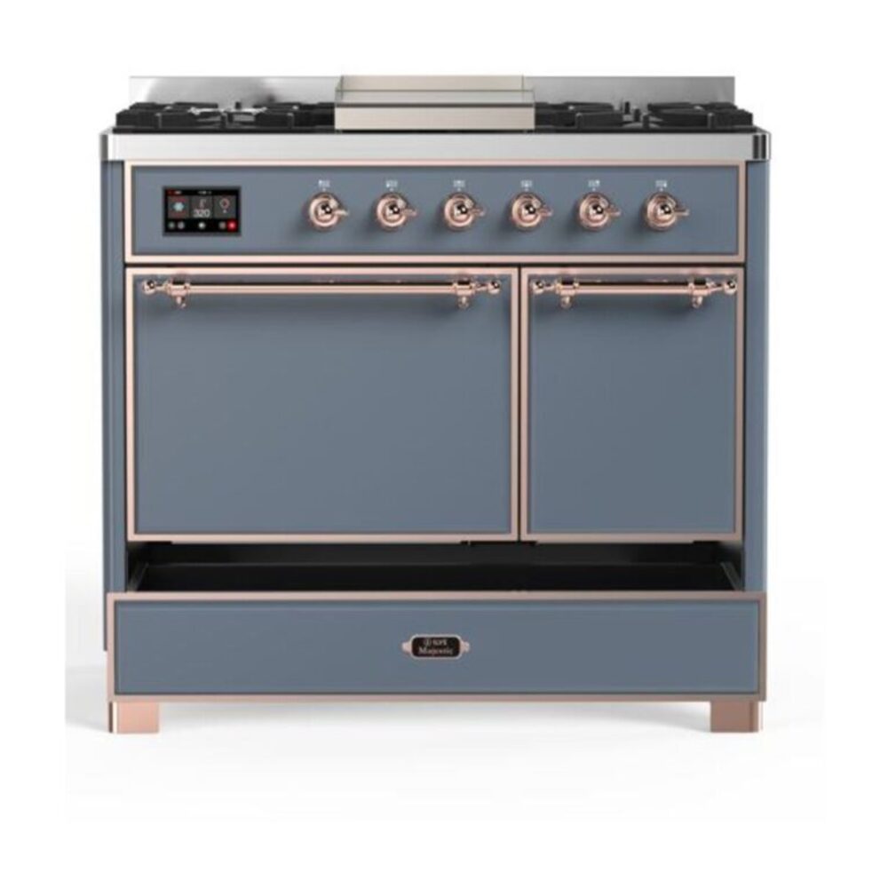 ILVE UMD10F Majestic II 40 inch Dual Fuel Range with 6 Burners, Griddle