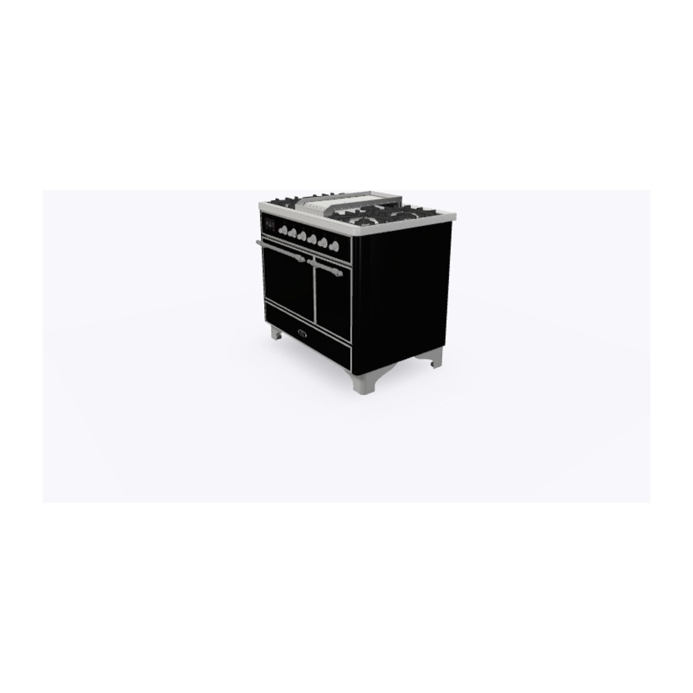 ILVE_UMD10FDQNS3BKCLP_Majestic_II_40"_Dual_Fuel_Range_Right_Angle