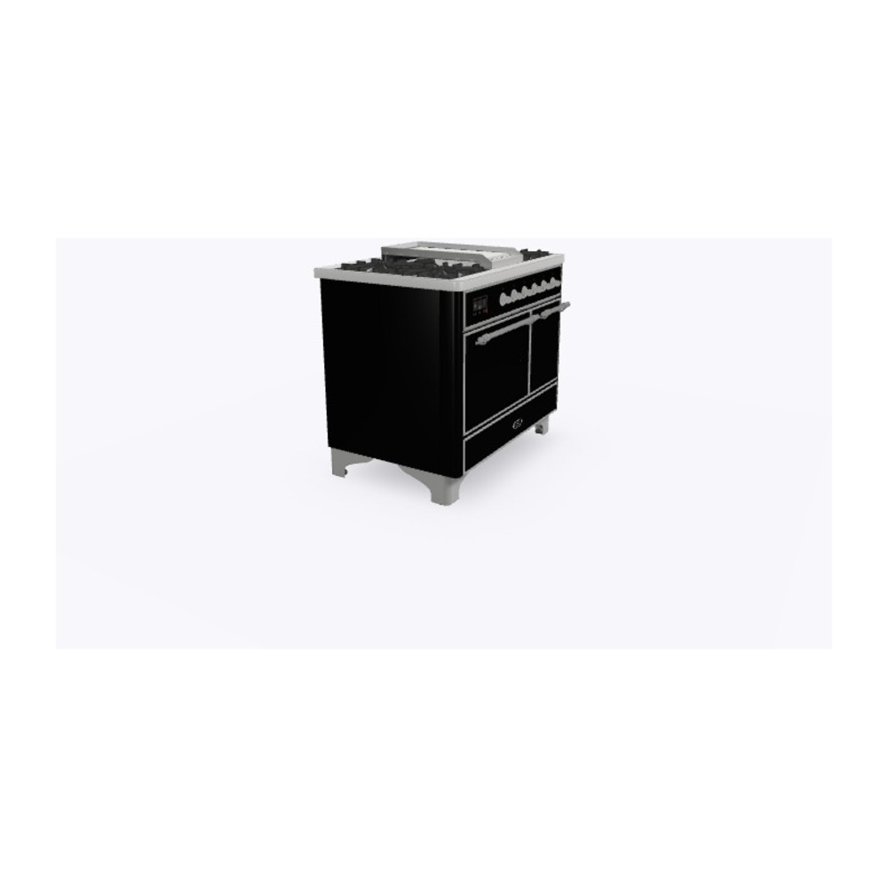 ILVE_UMD10FDQNS3BKC_Majestic_II_40_Dual_Fuel_Range_Left_Angle