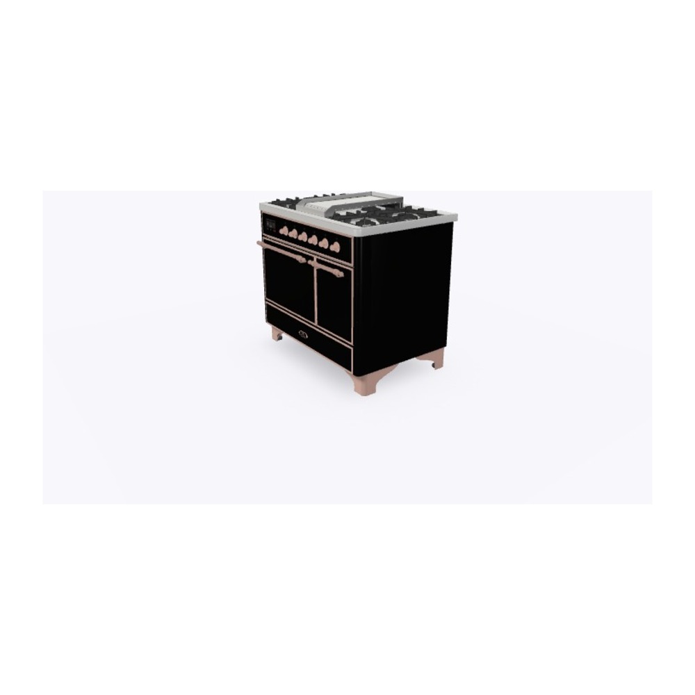 ILVE_UMD10FDQNS3BKP_Majestic_II_40"_Dual_Fuel_Range_Right_Angle