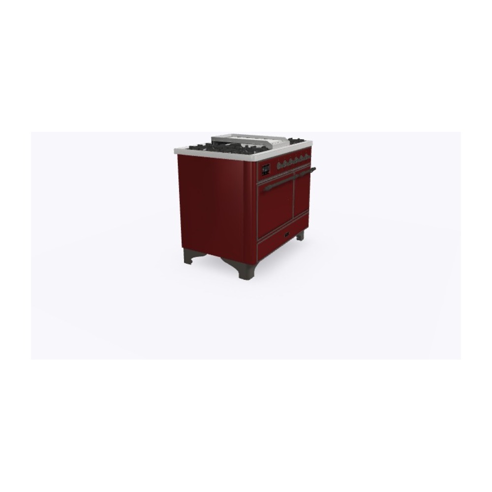 ILVE_UMD10FDQNS3BUBLP_Majestic_II_40"_Dual_Fuel_Range_Left_Angle