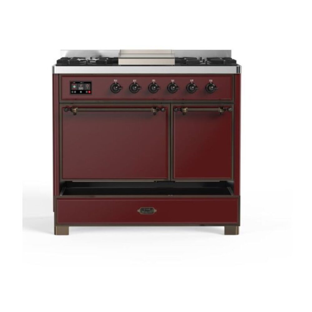 ILVE UMD10F Majestic II 40 inch Dual Fuel Range with 6 Burners, Griddle