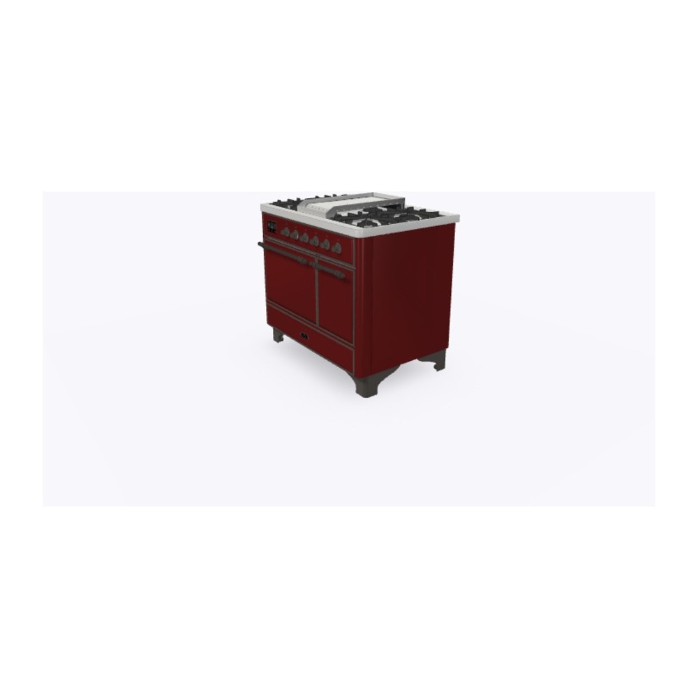 ILVE_UMD10FDQNS3BUB_Majestic_II_40"_Dual_Fuel_Range_Right_Angle