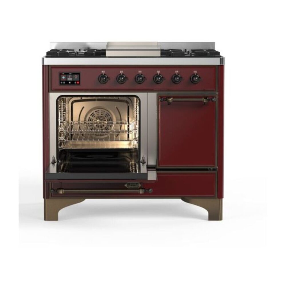 ILVE UMD10F Majestic II 40 inch Dual Fuel Range with 6 Burners, Griddle