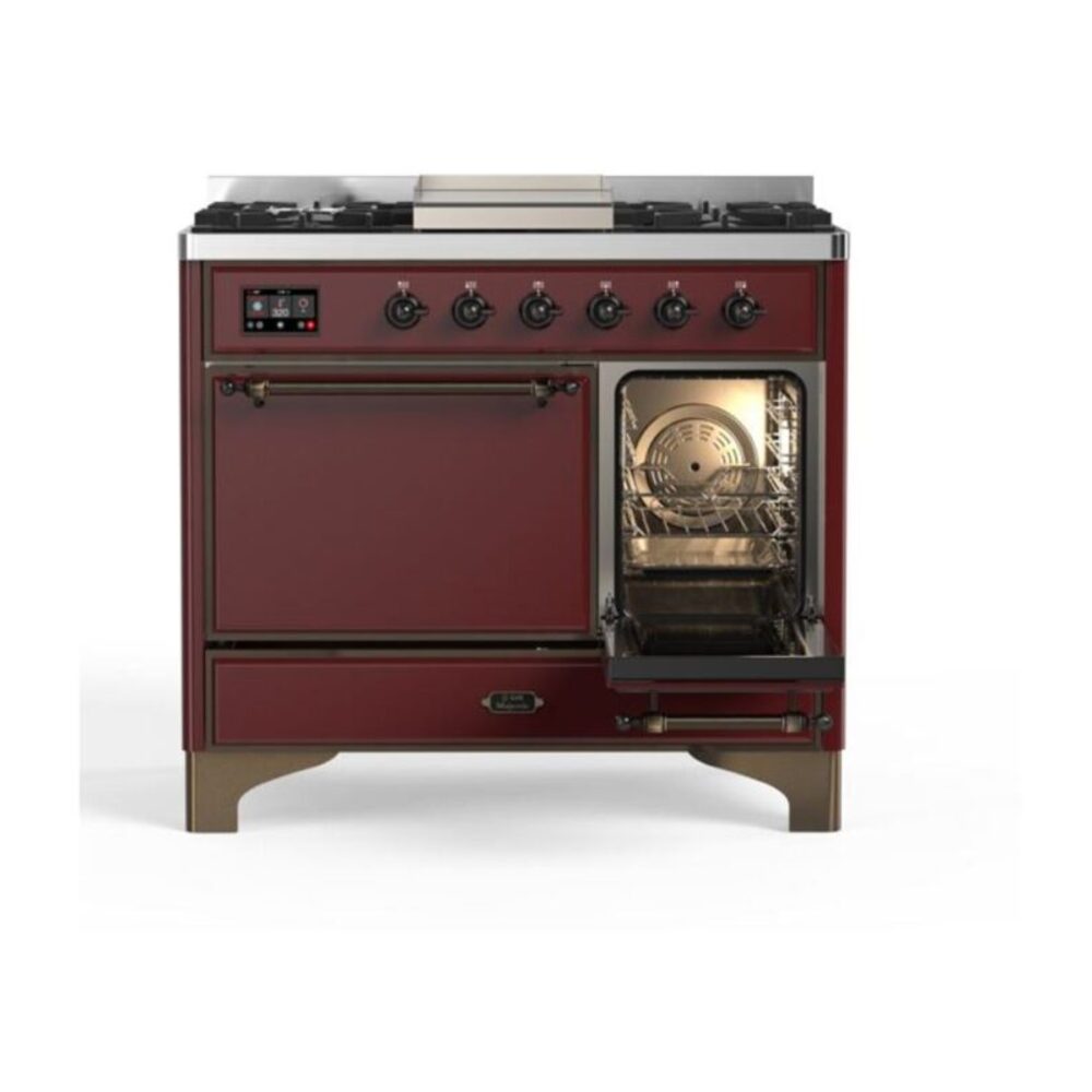 ILVE UMD10F Majestic II 40 inch Dual Fuel Range with 6 Burners, Griddle