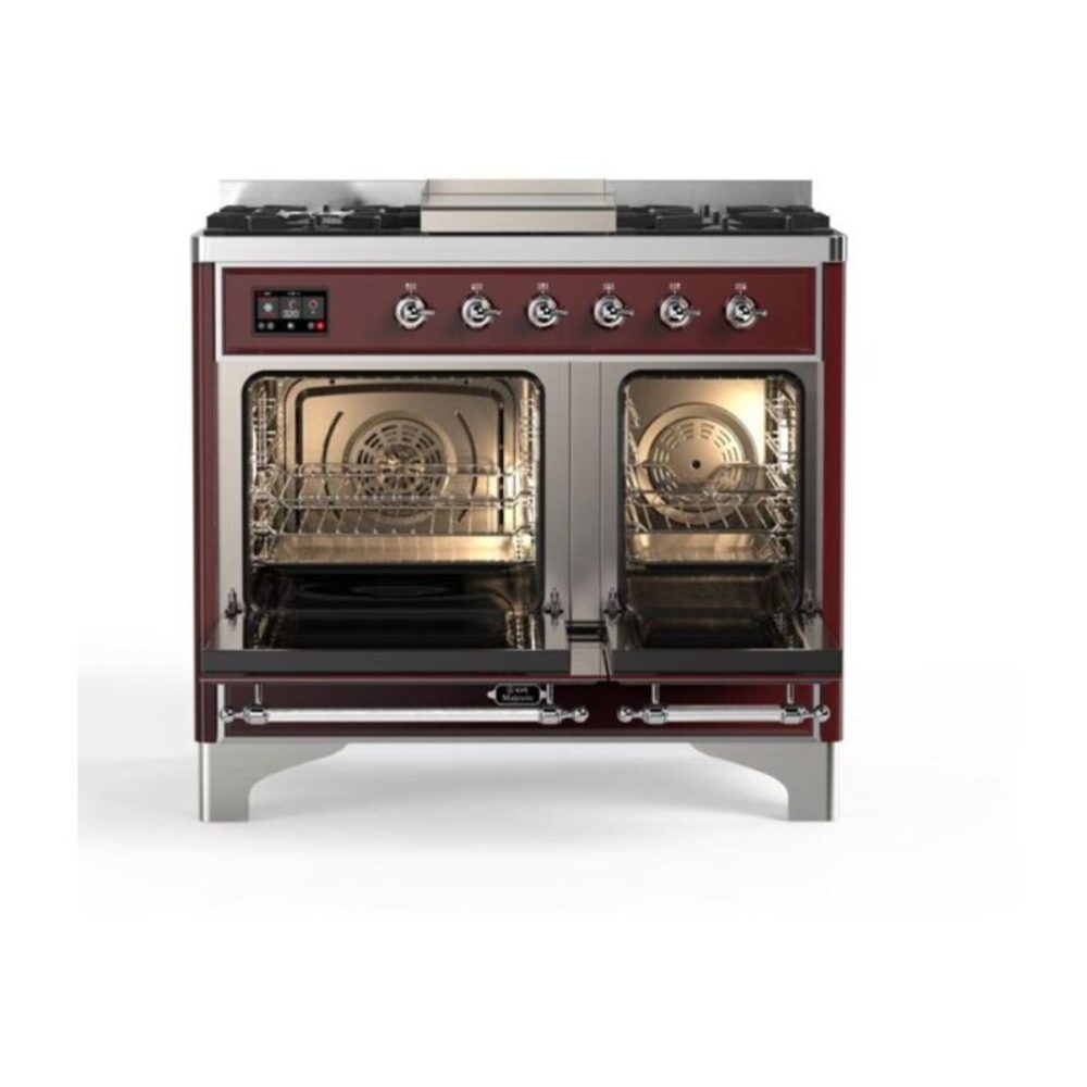 ILVE_UMD10FDQNS3BUCLP_Majestic_II_40"_Dual_Fuel_Range_Top_Angle