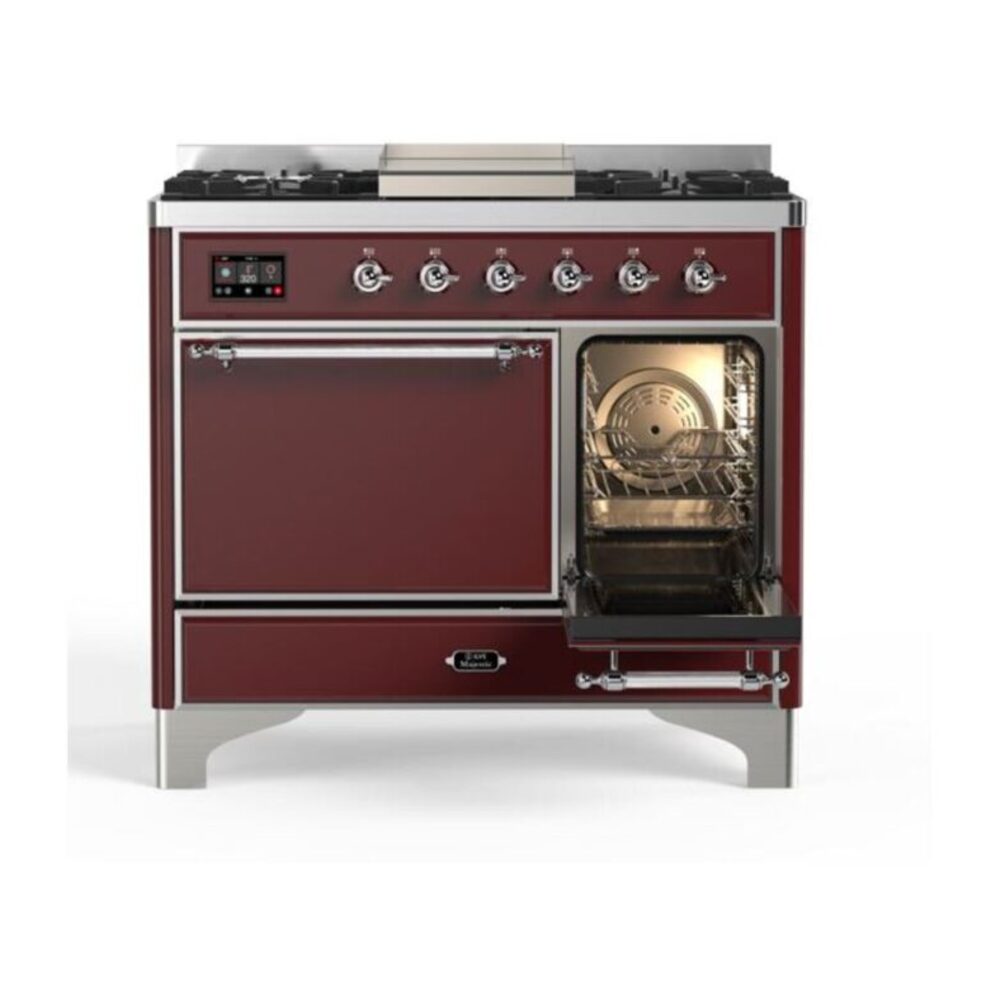 ILVE_UMD10FDQNS3BUC_Majestic_II_40"_Dual_Fuel_Range_Right_Angle