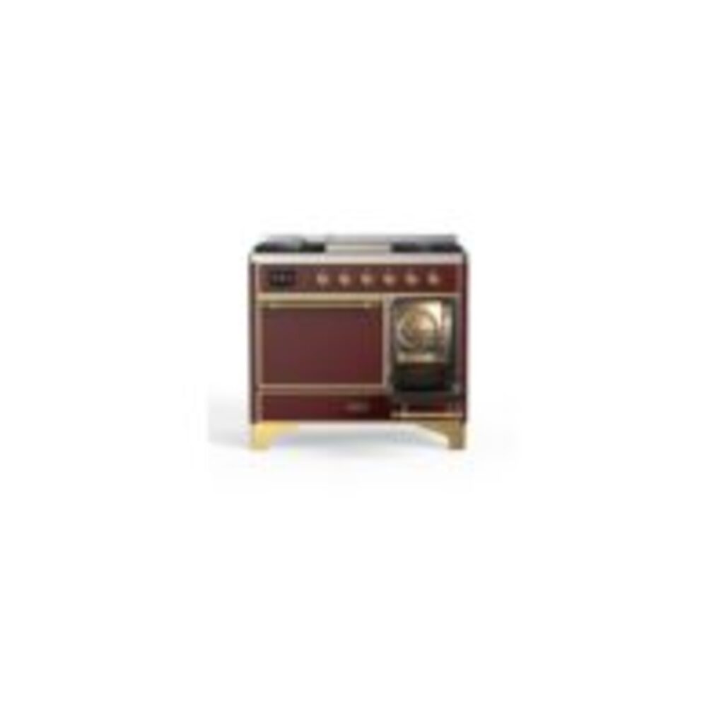 ILVE_UMD10FDQNS3BUGLP_Majestic_II_40"_Dual_Fuel_Range_Right_Angle