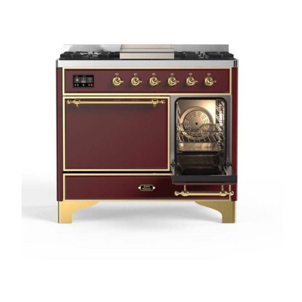 ILVE_UMD10FDQNS3BUGLP_Majestic_II_40"_Dual_Fuel_Range_Right_Angle
