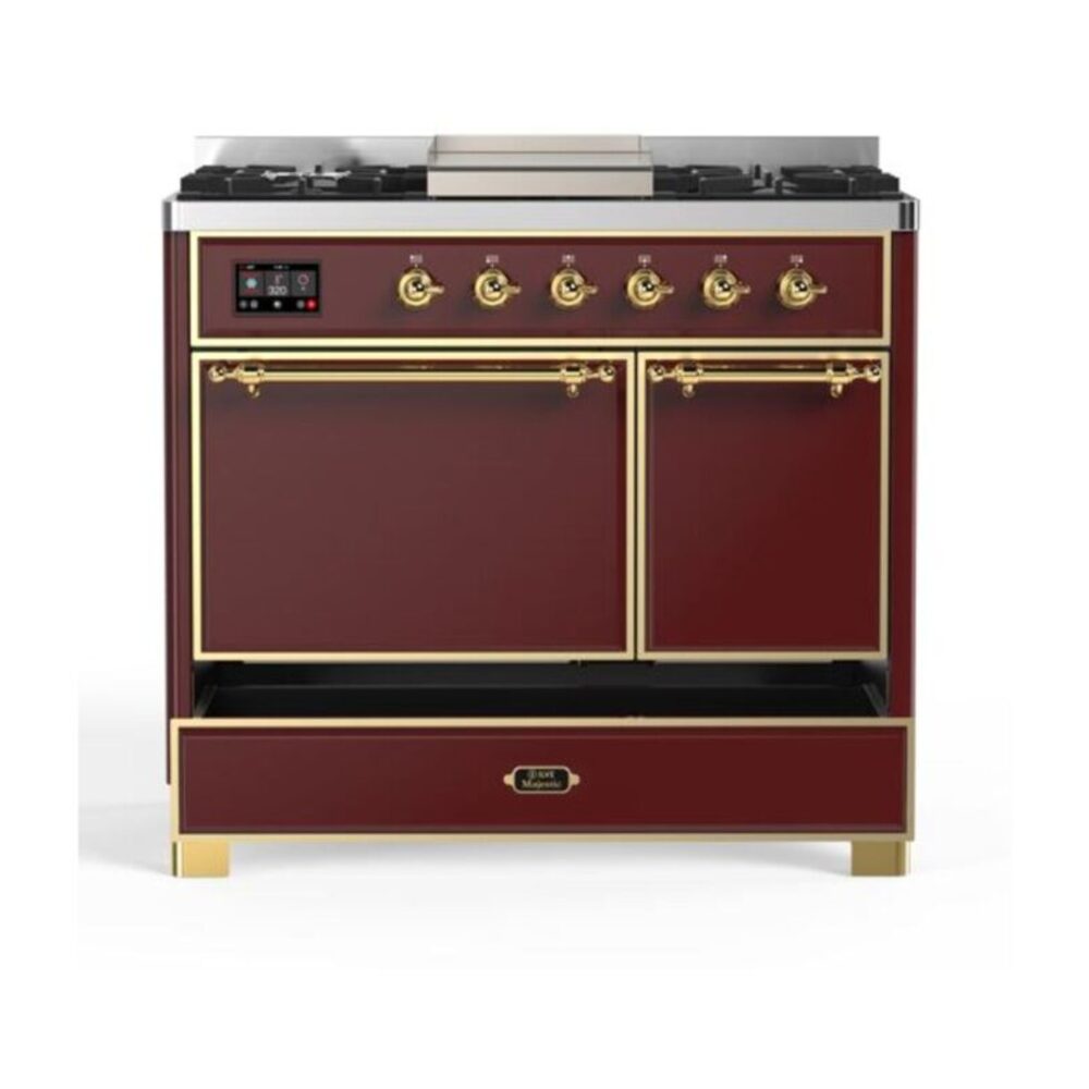 ILVE UMD10F Majestic II 40 inch Dual Fuel Range with 6 Burners, Griddle