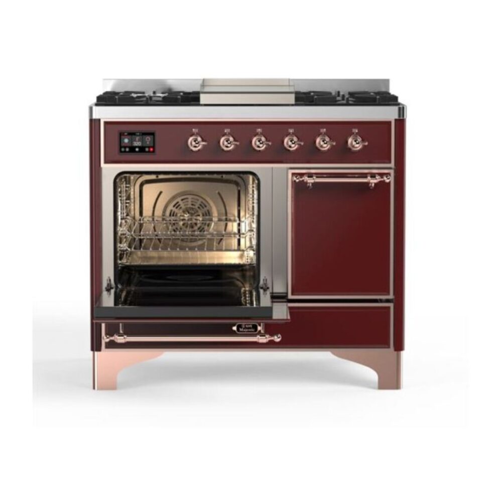 ILVE_UMD10FDQNS3BUPLP_Majestic_II_40"_Dual_Fuel_Range_Left_Angle