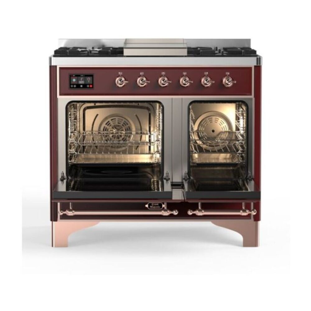 ILVE_UMD10FDQNS3BUP_Majestic_II_40"_Dual_Fuel_Range_Top_Angle