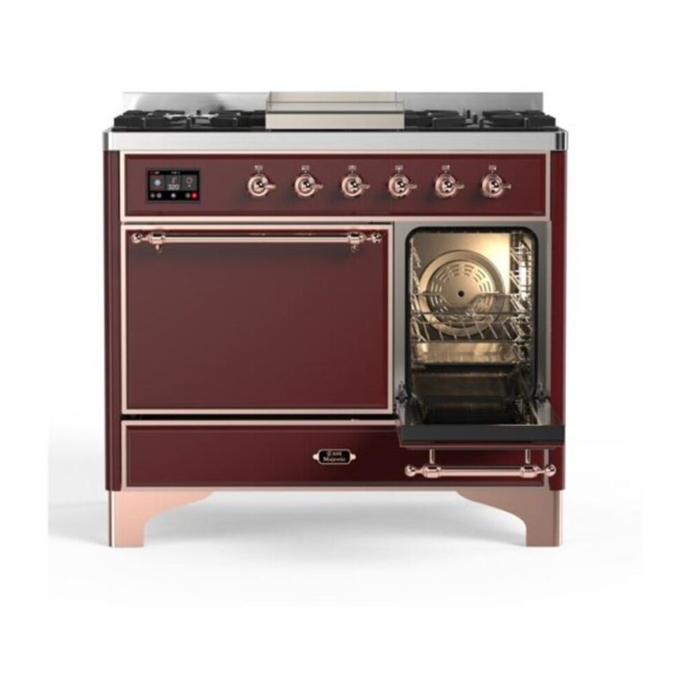 ILVE_UMD10FDQNS3BUP_Majestic_II_40"_Dual_Fuel_Range_Right_Angle