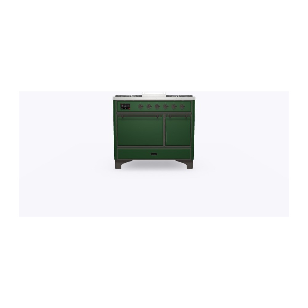 ILVE_UMD10FDQNS3EGBLP_Majestic_II_40"_Dual_Fuel_Range_Front_View