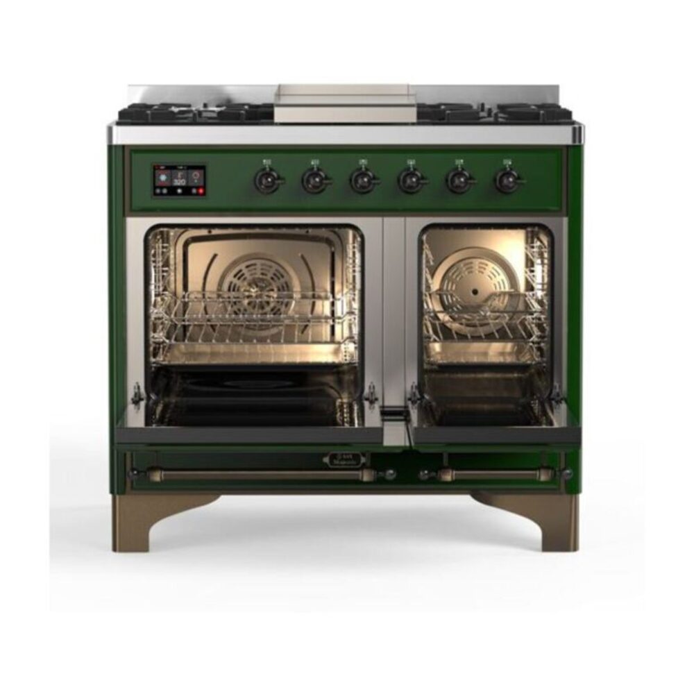 ILVE_UMD10FDQNS3EGBLP_Majestic_II_40"_Dual_Fuel_Range_Top_Angle
