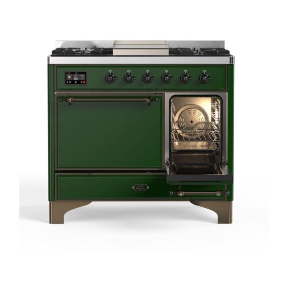 ILVE_UMD10FDQNS3EGBLP_Majestic_II_40"_Dual_Fuel_Range_Right_Angle