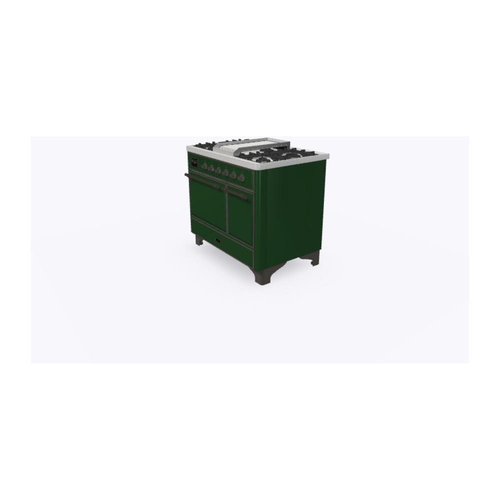ILVE_UMD10FDQNS3EGB_Majestic_II_40"_Dual_Fuel_Range_Right_Angle